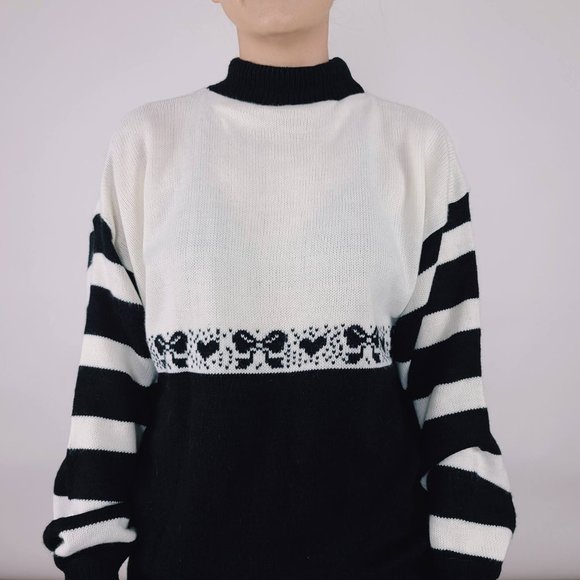 Vintage Morgan Square Mock Neck Grandma Sweater - Picture 3 of 10